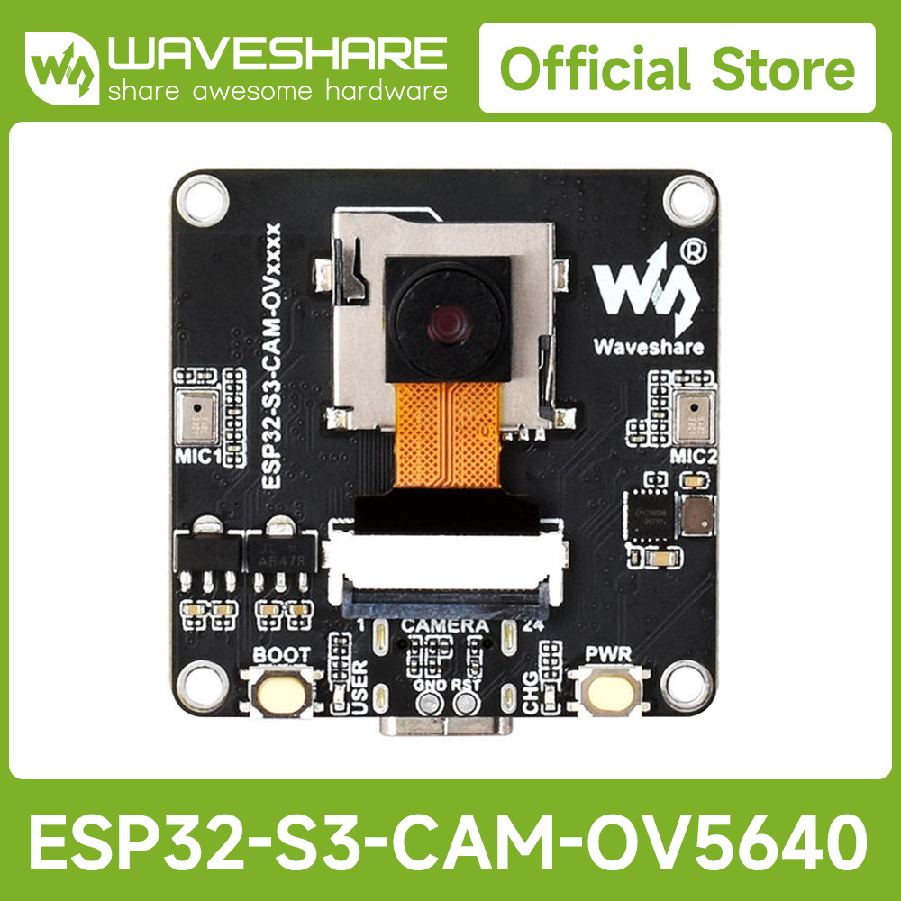 Esp32 Development Board - Waveshare ESP32-S3 AIoT カメラ開発ボード、統合オーディオ入出力モジュール搭載、外部ディスプレイ接続対応