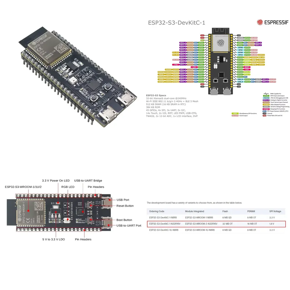 Espressif ESP32-S3-DevKitC-1開発 - Esp32 Development Board のレビューと価格