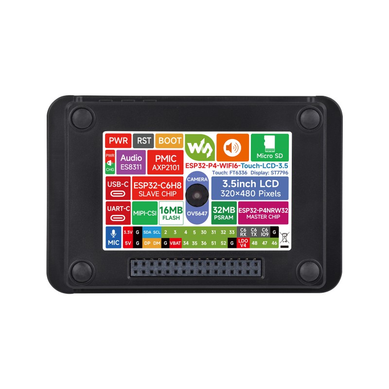 Waveshare ESP32-P4 Wi-Fi 6 Vis - Esp32 P4 のレビューと価格